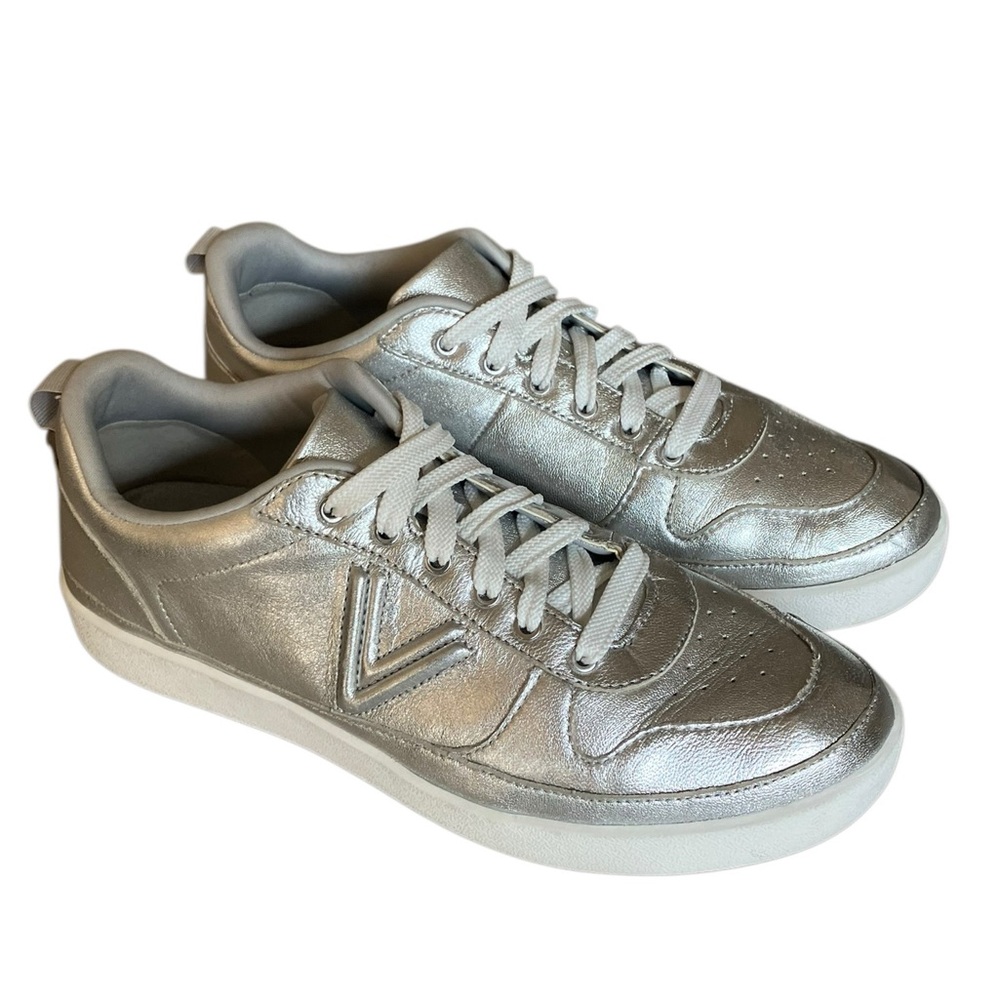 Vionic Women's Elise Lace Up Sneakers Metallic Silver 9.5 comfort